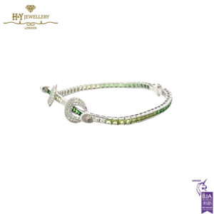Ananya Chakra Tennis Ombré Wristwear White Gold , Tsavorite, Peridot, Crystal Quartz & Diamond - 1.62ct-16594