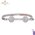 Ananya Chakra Tennis - Rainbow Wristwear White Gold , Sapphire, Crystal Quartz & Diamond - 2.09ct-0