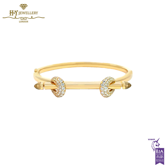 Ananya Chakra Icon Plain Wristwear Yellow Gold, Crystal Quartz & Diamond - 1.15ct-16655
