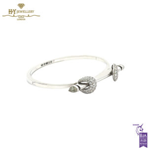 Ananya Chakra Icon Plain Wristwear White Gold , Crystal Quartz & Diamond - 1.10ct-16652