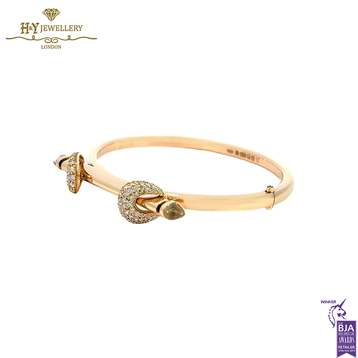 Ananya Chakra Icon Plain Wristwear Rose Gold, Crystal Quartz & Diamond - 1.10ct-16645