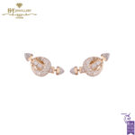 Ananya Chakra Bar Earring Yellow Gold Diamond & Crystal Quartz - 1.03ct-0