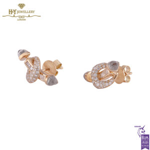 Ananya Chakra Bar Earring Yellow Gold Diamond & Crystal Quartz - 1.03ct-16575