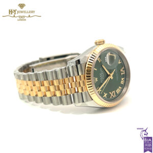 Rolex Datejust Oyster Steel & Yellow Gold Olive Green Dial - ref 126233-17114
