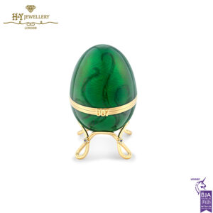 Fabergé x 007 Limited Edition Yellow Gold & Green Guilloché Enamel Octopussy Egg Objet-16664