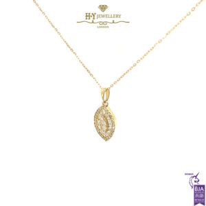 Yellow Gold Pendant with Mix cut Diamond 0.50ct-17281