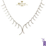 White Gold Round Brilliant Cut Necklace - 4.00ct-0