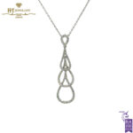 White Gold Round Brilliant Cut Diamond Pendant - 0.47ct-0