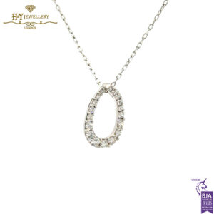 White Gold Round Brilliant Cut Diamond Pendant - 0.70ct-16852