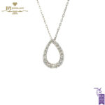 White Gold Round Brilliant Cut Diamond Pendant - 0.70ct-0