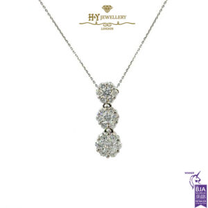 White Gold Brilliant Cut Diamond Pendant - 1.00ct-16867
