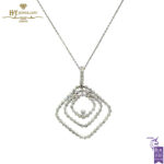 White Gold Round Brilliant Cut Diamond Pendant - 2.00ct-0