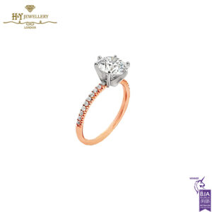 Rose Gold Round Cut Diamond Ring - 2.02ct-16880