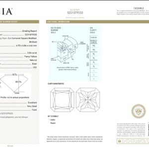 White Gold Radiant Cut Fancy Yellow Diamond & Pear Cut Diamond Ring - 2.48ct-17297