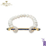 Ananya Chakra Bead Wristwear Yellow Gold Blue Sapphire Crystal Quartz & Diamond Bar - 1.21ct-0