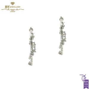 Scatter Small Hoops Earrings White Gold Diamond - 0.70ct-0