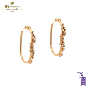 Scatter Small Hoops Earring Rose Gold Diamond - 0.70ct-17026