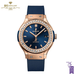Hublot Classic Fusion King Gold Blue Diamonds Rose Gold - ref 565.OX.7180.RX.1204-0