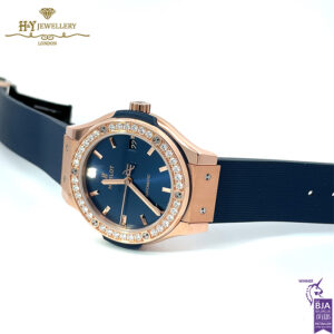 Hublot Classic Fusion King Gold Blue Diamonds Rose Gold - ref 565.OX.7180.RX.1204-17310