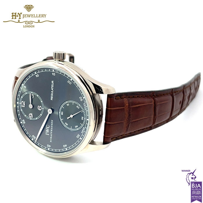 IWC Portuguese Regulator White Gold {DISCONTINUED} - ref IW544404-17446
