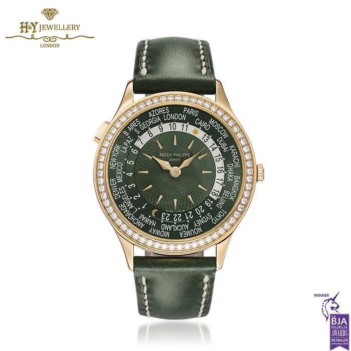 Patek Philippe World Time Rose Gold Diamond Bezel {DISCONTINUED} - ref 7130R-014-0