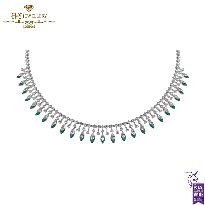 Classic Kamyen Enamel Marquise Diamond White Gold - 6.04ct -0