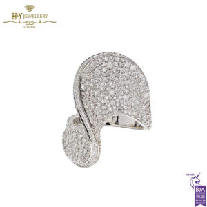 Diamond Wave Ring White Gold - 2.48ct-18215