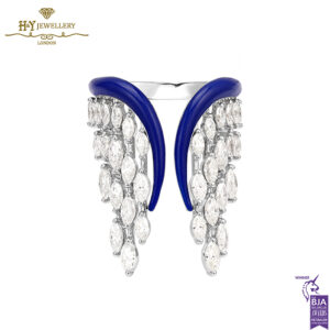 Angel Wing Ring Blue White Gold - 2.18ct-0
