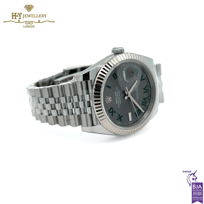 Rolex Datejust Slate Roman Gray Dial Stainless Steel & White Gold - ref M126334-0022-17803