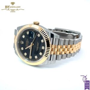 Rolex Datejust Oyster Steel & Yellow Gold Bright Black Dial - ref M126333-0006-17572