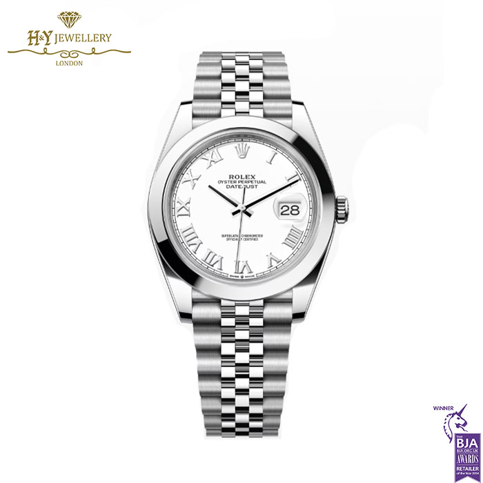Rolex Datejust Roman White Dial Stainless Steel - ref M126300-0016-0