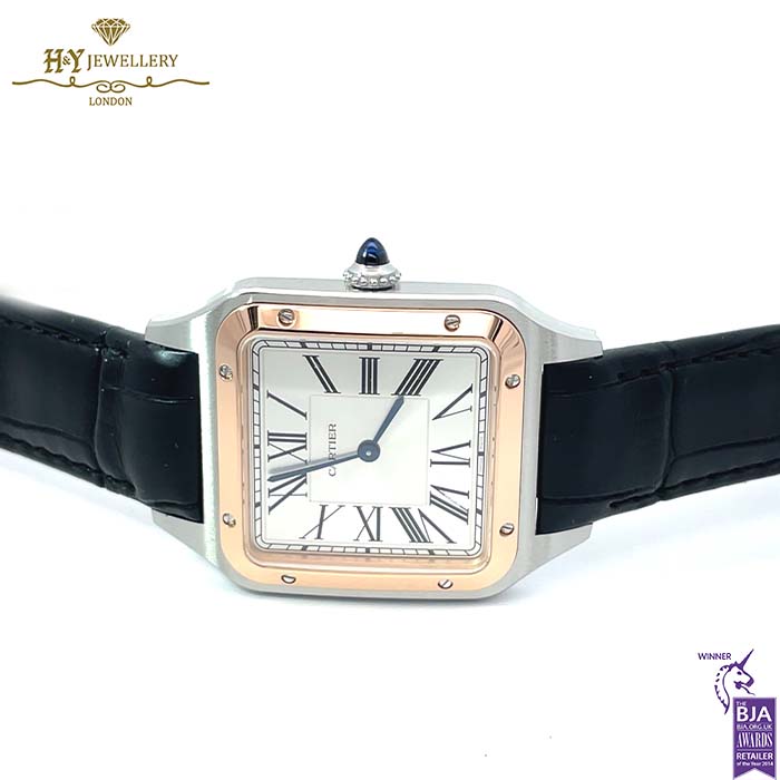 Cartier Santos-Dumont Watch Steel & Rose Gold - ref W2SA0037-17583