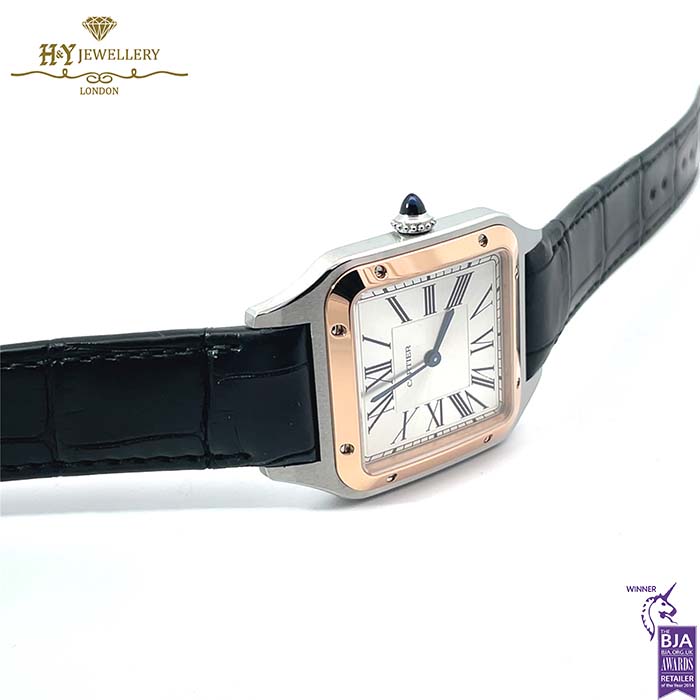 Cartier Santos-Dumont Watch Steel & Rose Gold - ref W2SA0037-17584