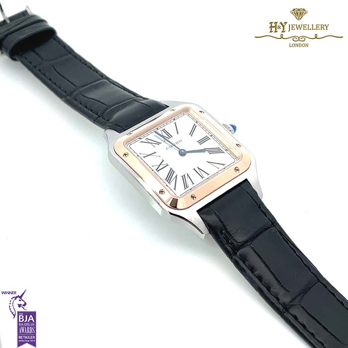 Cartier Santos-Dumont Watch Steel & Rose Gold - ref W2SA0037-17585