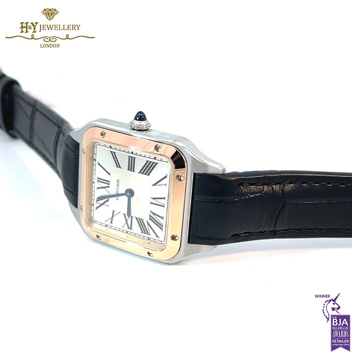 Cartier Santos-Dumont Watch Steel & Rose Gold - ref W2SA0038-17588