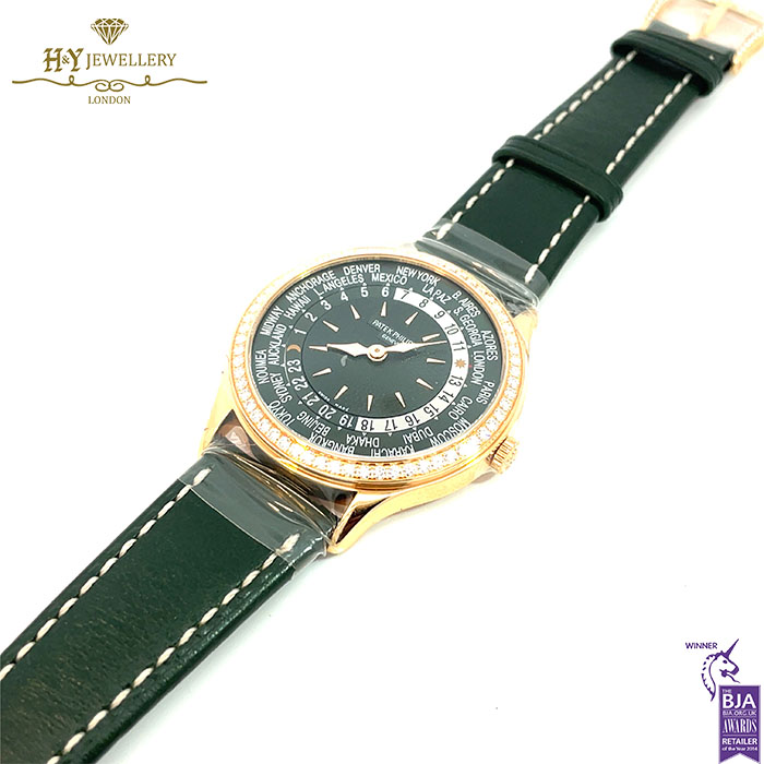 Patek Philippe World Time Rose Gold Diamond Bezel {DISCONTINUED} - ref 7130R-014-17651