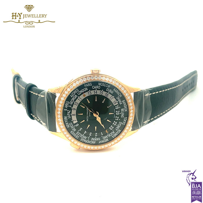 Patek Philippe World Time Rose Gold Diamond Bezel {DISCONTINUED} - ref 7130R-014-17650