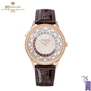 Patek Philippe World Time Rose Gold Diamond Bezel {DISCONTINUED} - ref 7130R-013-0