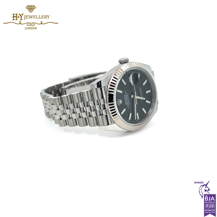 Rolex Datejust Black Dial Stainless Steel & White Gold - ref M126334-0018-17694