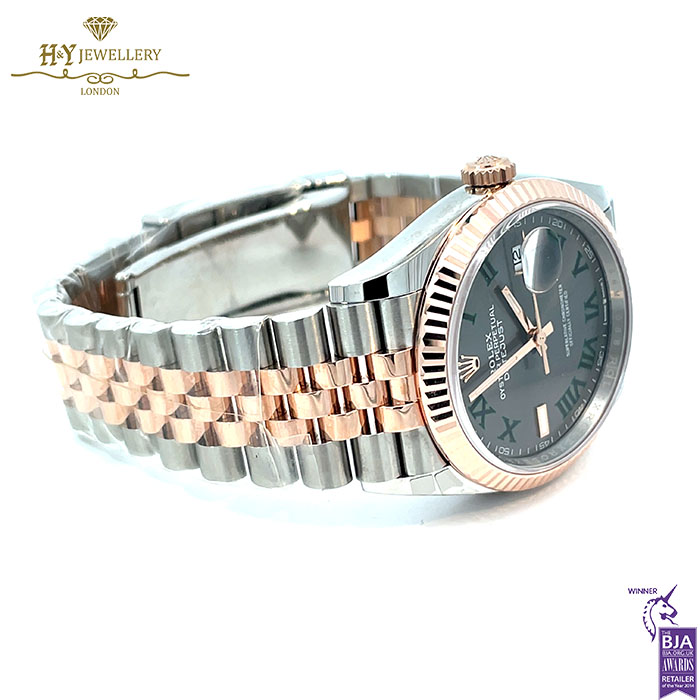 Rolex Date Just Slate Grey Dial Stainless Steel & Rose Gold - Ref M126231-0029-17936