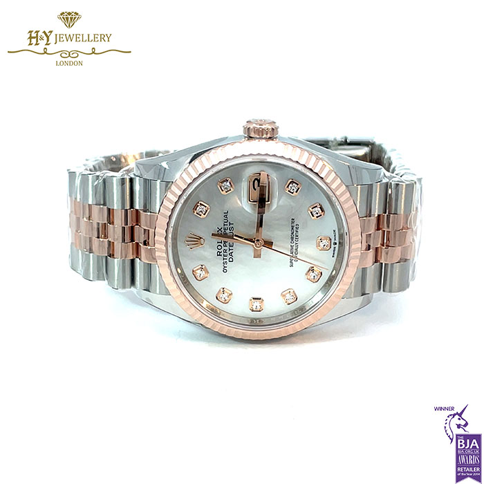 Rolex Date Just Mother of Pearl Dial Stainless Steel & Rose Gold - Ref M126231-0021-17938