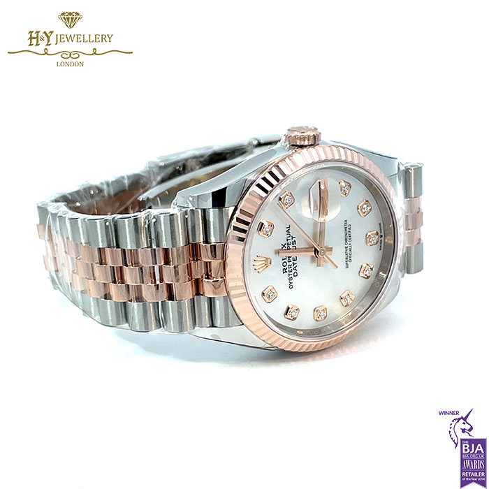 Rolex Date Just Mother of Pearl Dial Stainless Steel & Rose Gold - Ref M126231-0021-17939