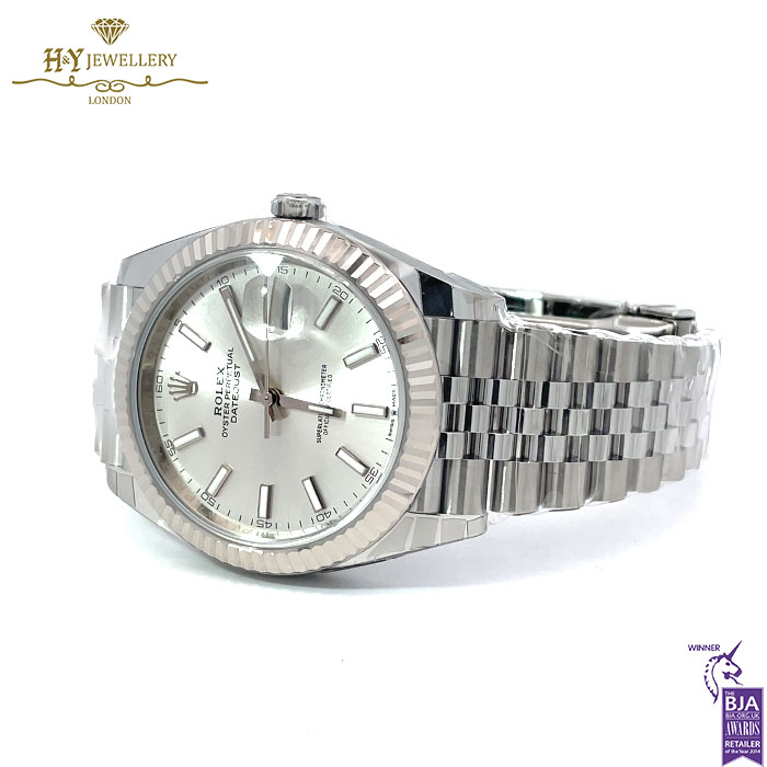 Rolex Date Just Silver Dial Stainless Steel & White Gold - ref M126334-0004-18068