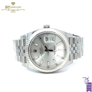 Rolex Date Just Silver Dial Stainless Steel & White Gold - ref M126334-0004-18067