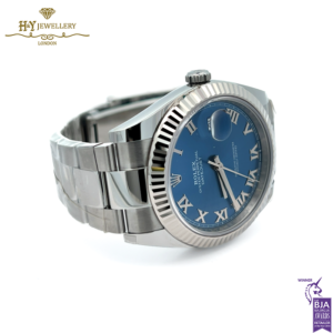 Rolex Datejust Azzurro blue Roman Dial Stainless Steel & White Gold - ref M126334-0025-17826