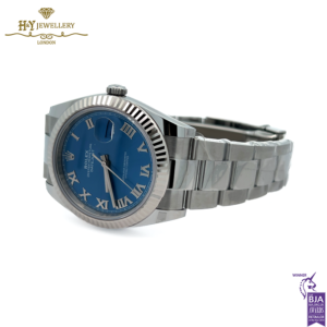 Rolex Datejust Azzurro blue Roman Dial Stainless Steel & White Gold - ref M126334-0025-17827