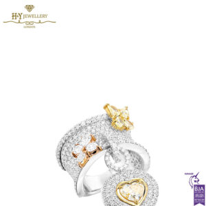 Butterfly Drop White Gold Ring with Diamond - 5.16ct-18160