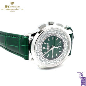 Patek Philippe Complications World Time Green Opaline Dial Platinum - ref 5930P-001-18193