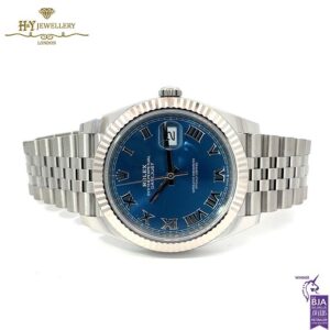 Rolex Datejust Azzurro blue Roman Dial Stainless Steel & White Gold - ref M126334-0026-18226