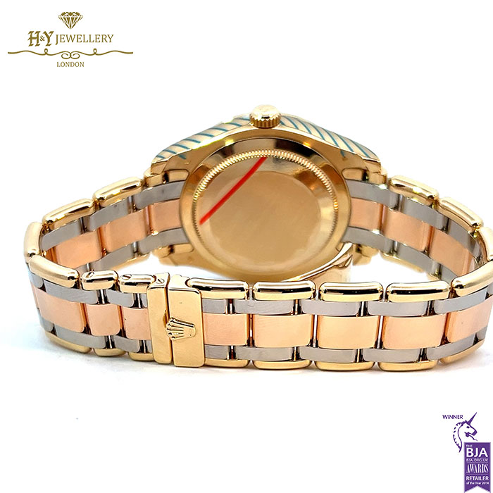 Rolex Day-Date Yellow White & Rose Gold with Diamond & Ruby {DISCONTINUED} - ref 18959BR-18257